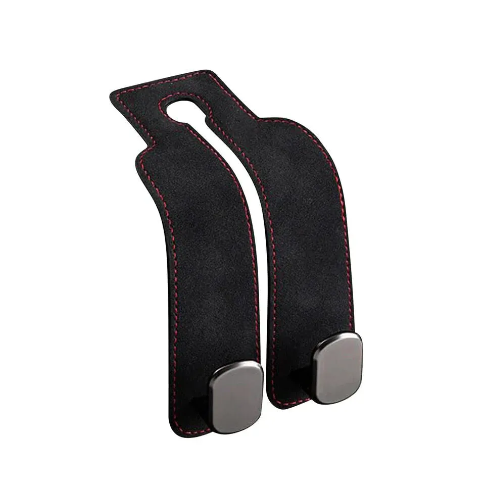 Car Back Seat Storage Leather Hook Double Hook Holder Phone Holder