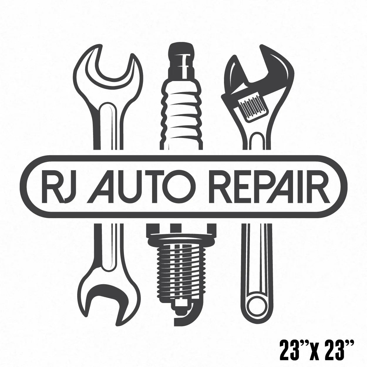 Car Service, Auto Repair, Mechanic Company Name Truck Decal, 2 Pack