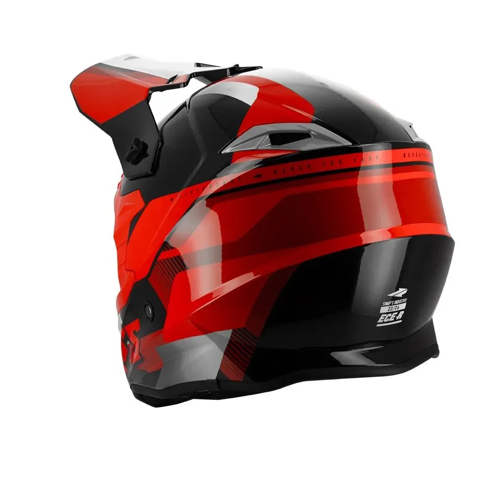 Casque moto cross homologuée - Rouge SWAPS S849