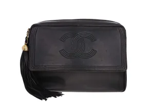 Chanel Vintage Lambskin Large Tassel Camera Bag