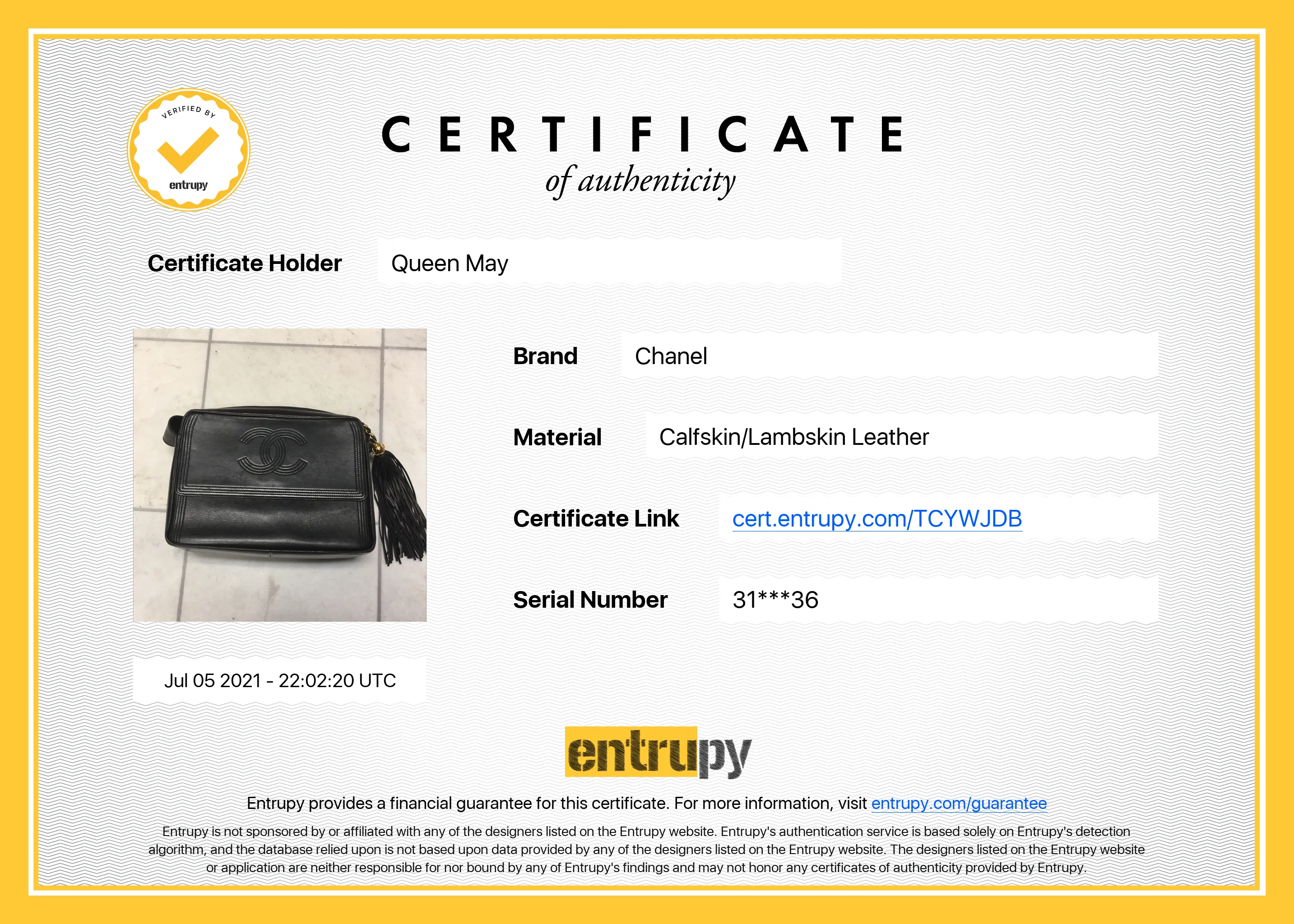 Chanel Vintage Lambskin Large Tassel Camera Bag