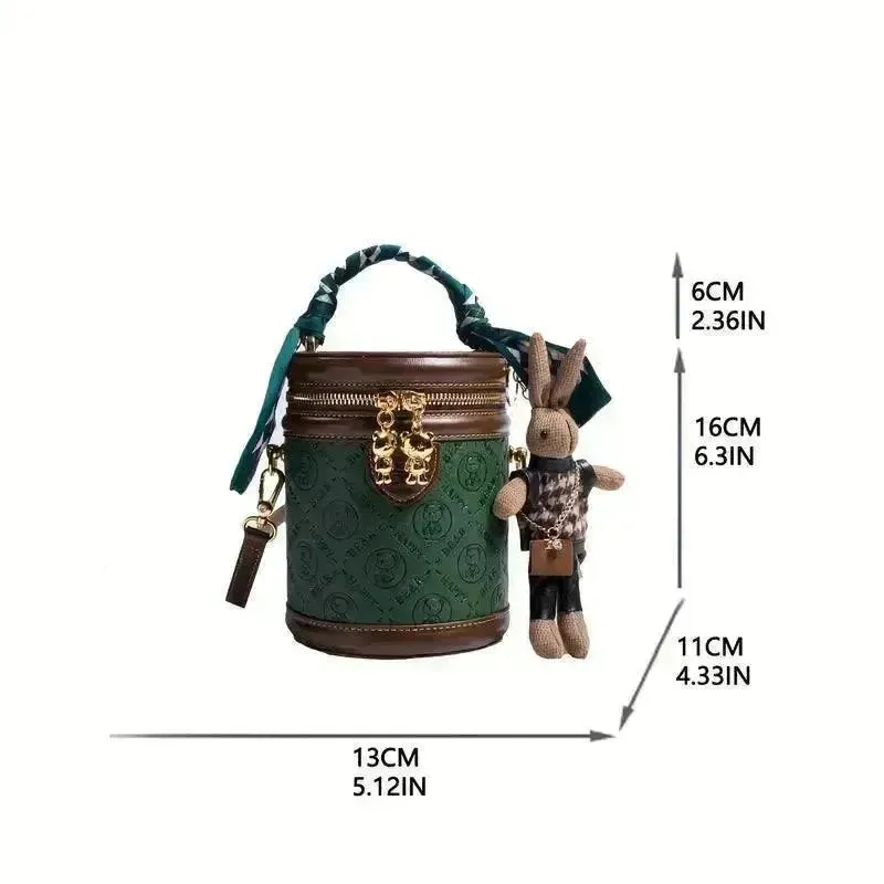 Chic Mini Luxury Bear Bucket Handbag