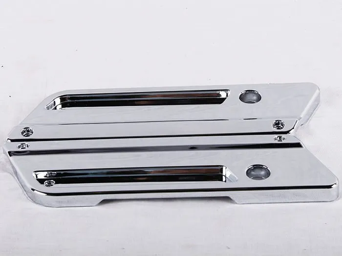 Chrome Latch Saddlebag Lids Hardware Cover Kit for Harley Touring Softail Saddlebag Lids