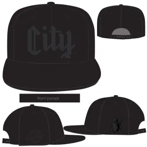 CITY COLLEGE | BLACK -n-BLACK SnapBack