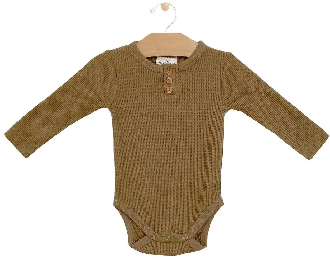 City Mouse Pistachio Waffle Bodysuit