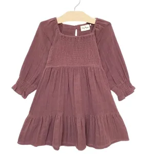 City Mouse Smocked Muslin Dress - Orchid