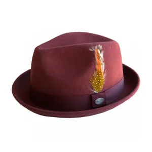 City Sport - Alfredo - Fedora Hat - Maroon