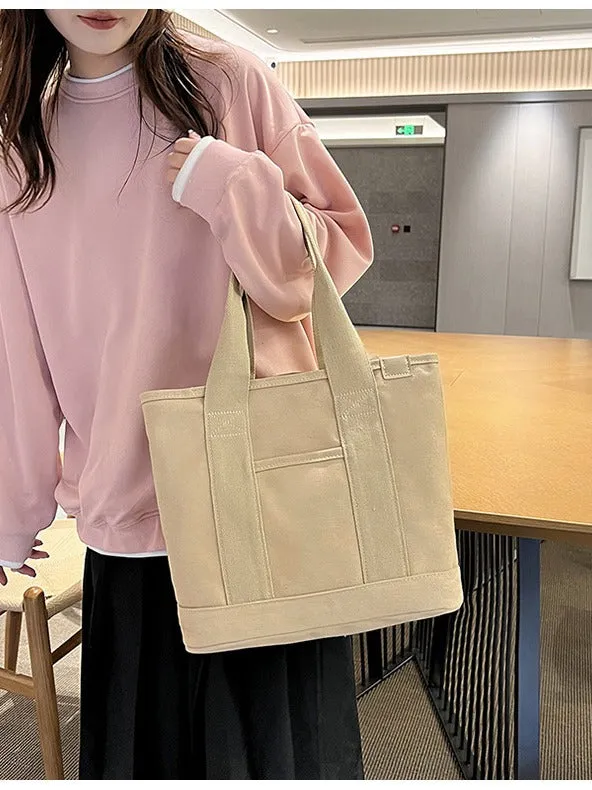 Classy Korean Style Canvas Lunch Hand Handbags