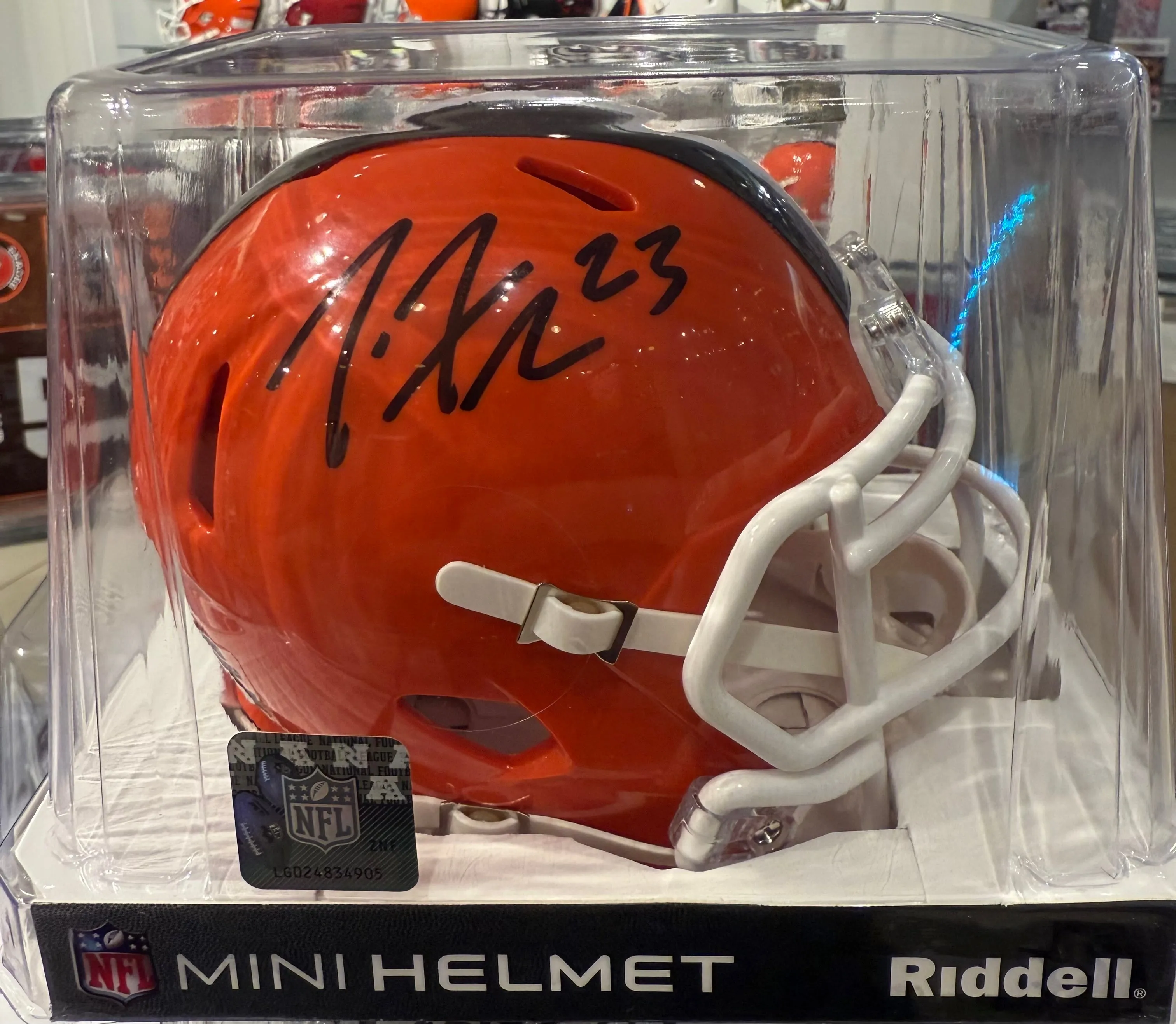 Cleveland Browns Joe Haden Hand Signed Autographed Mini Helmet Five Star COA