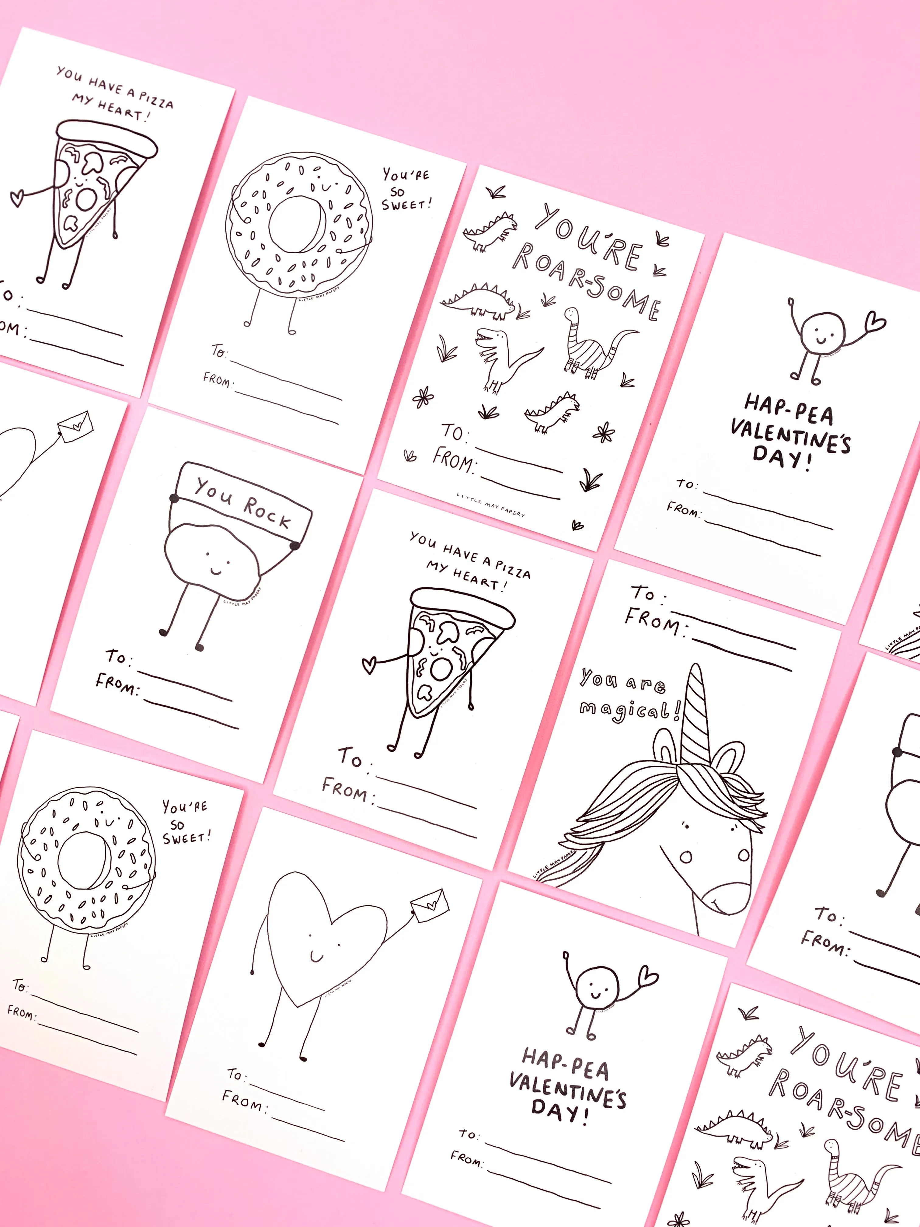 Colour in Valentine Mini Cards (SET OF 12)