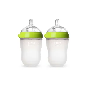 Comotomo Natural Feel Silicone Baby Bottle 2-Pack - 250ml/8oz Medium Flow