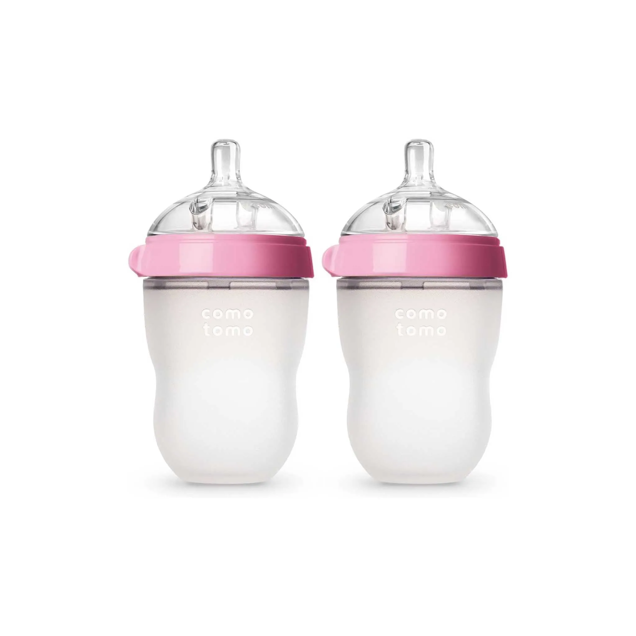 Comotomo Natural Feel Silicone Baby Bottle 2-Pack - 250ml/8oz Medium Flow