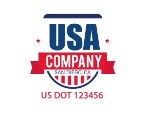Company American  Truck Door Decal (USDOT), 2 Pack