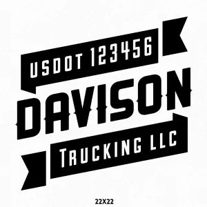 Company Name Truck Decal, 2 Pack
