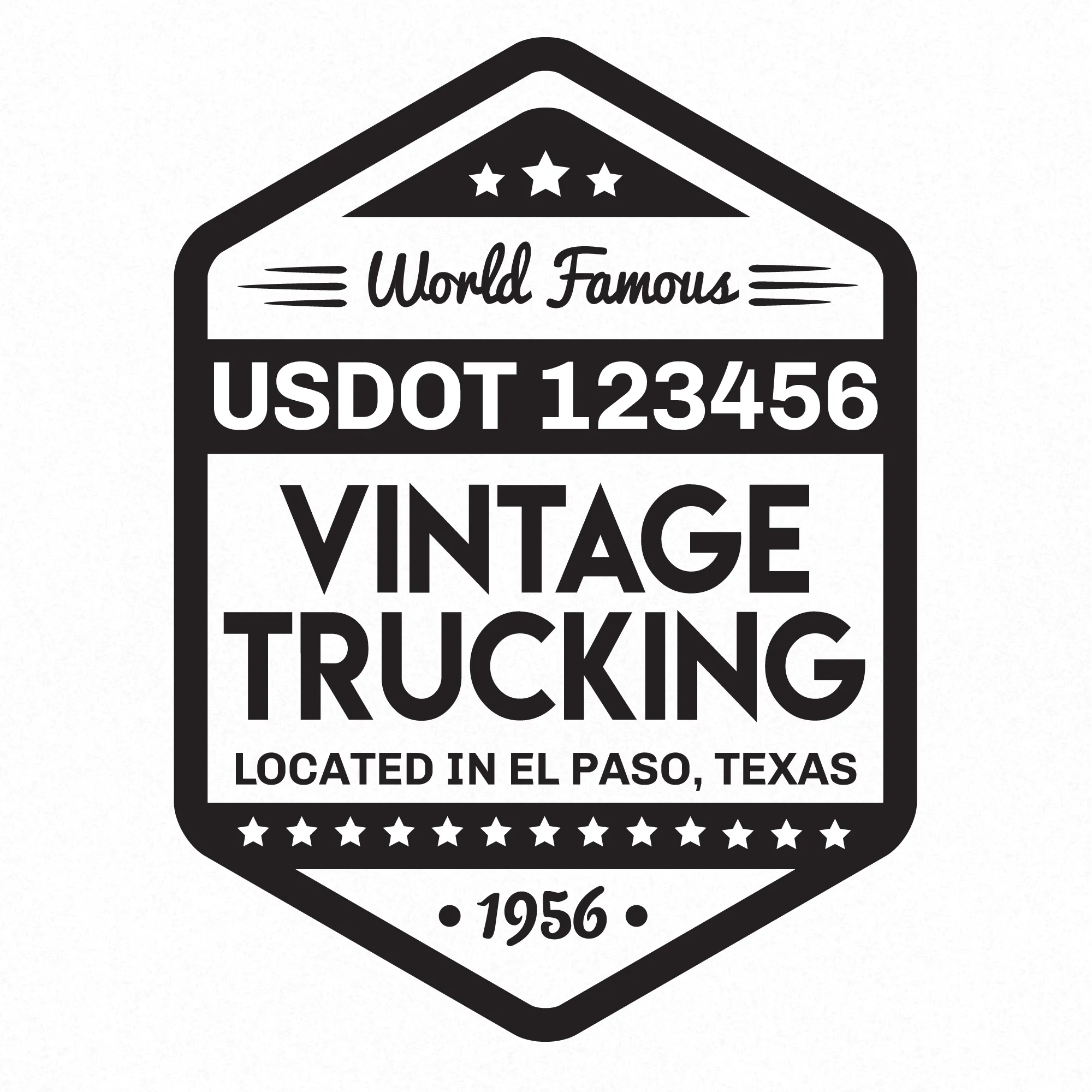 Company Name Truck Decal, 2 Pack