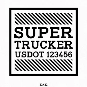 Company Name Truck Decal, USDOT 2 Pack