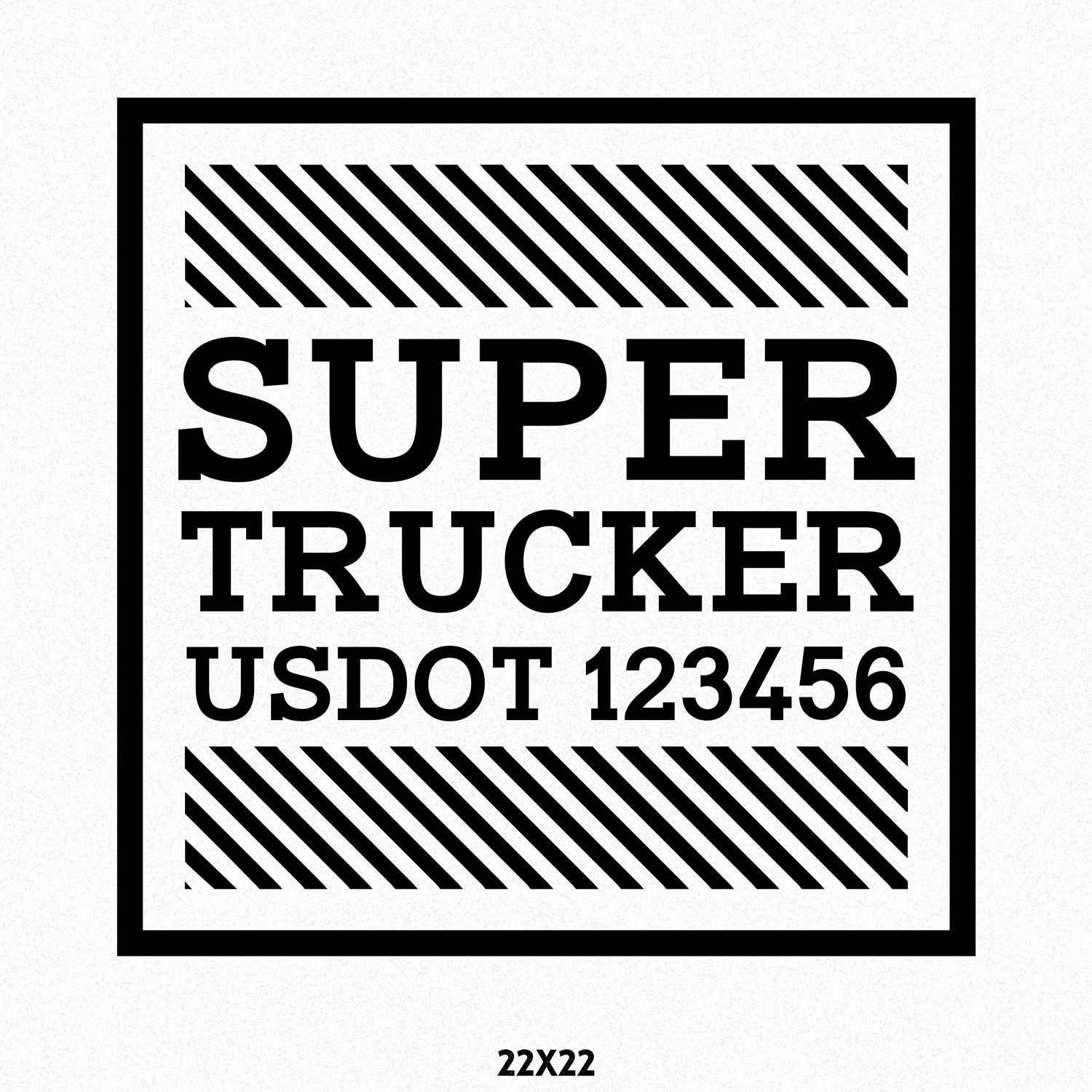 Company Name Truck Decal, USDOT 2 Pack