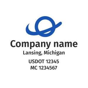 Company Name Truck Door Decal, 2 Pack