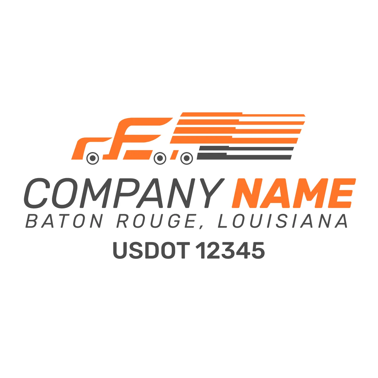 Company Name Truck Door Decal (USDOT), 2 Pack
