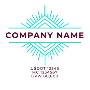 Company Name Truck Door Decal (USDOT), 2 Pack