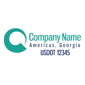 Company Name Truck Door Decal (USDOT), 2 Pack