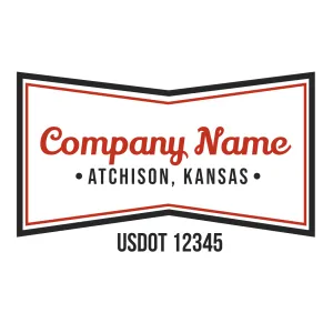 Company Name Truck Door Decal (USDOT), 2 Pack