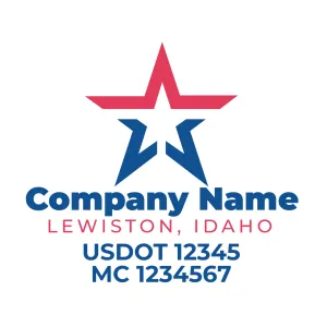 Company Name Truck Door Decal (USDOT), 2 Pack