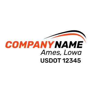 Company Name Truck Door Decal (USDOT), 2 Pack