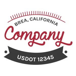 Company Name Truck Door Decal (USDOT), 2 Pack