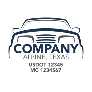 Company Name Truck Door Decal (USDOT), 2 Pack