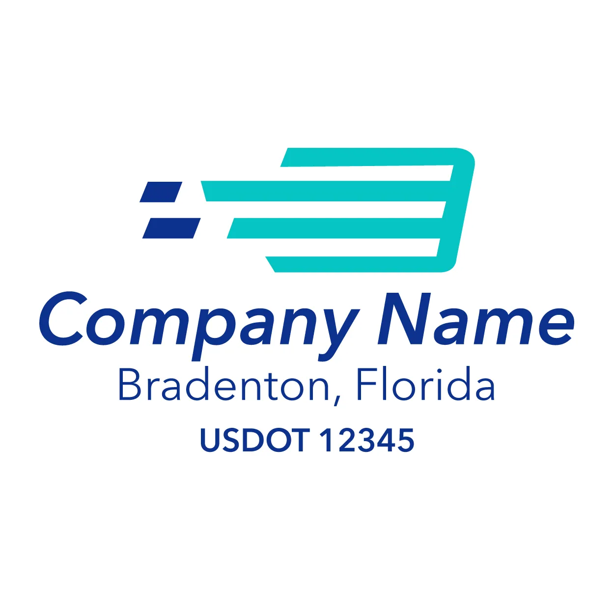 Company Name Truck Door Decal (USDOT), 2 Pack
