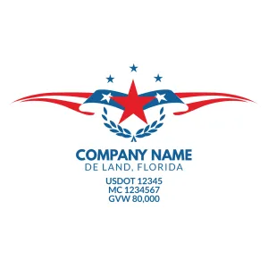 Company Name Truck Door Decal (USDOT), 2 Pack