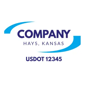 Company Name Truck Door Decal (USDOT), 2 Pack