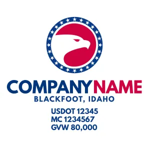 Company Name Truck Door Decal (USDOT), 2 Pack
