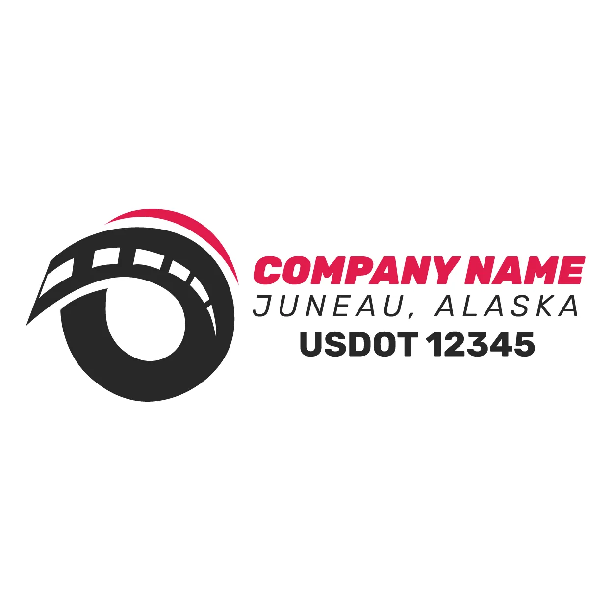 Company Name Truck Door Decal (USDOT), 2 Pack