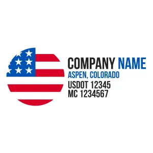 Company Name Truck Door Decal (USDOT), 2 Pack