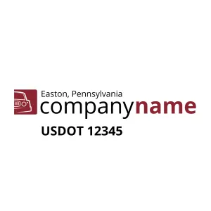 Company Name Truck Door Decal (USDOT), 2 Pack