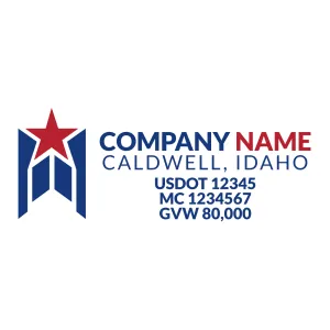 Company Name Truck Door Decal (USDOT), 2 Pack