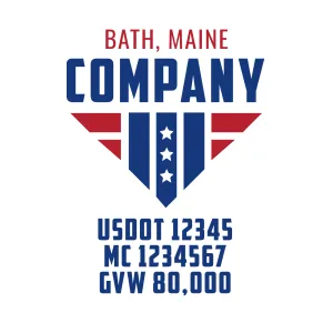 Company Name Truck Door Decal (USDOT), 2 Pack