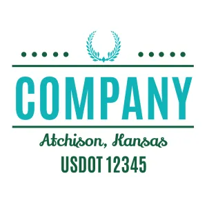 Company Name Truck Door Decal (USDOT), 2 Pack