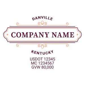 Company Name Truck Door Decal (USDOT), 2 Pack