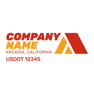 Company Name Truck Door Decal (USDOT), 2 Pack