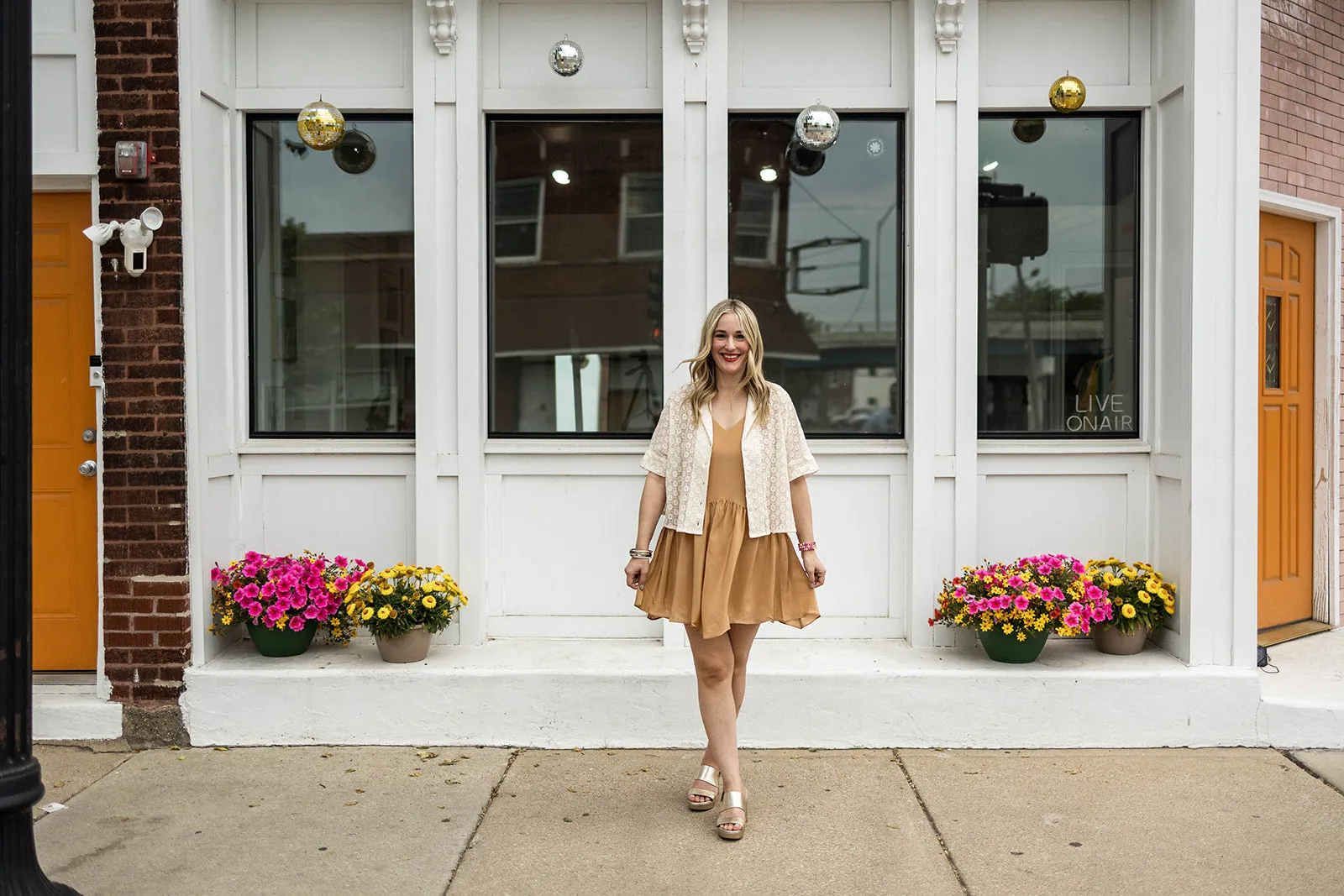 coreen dress in camel