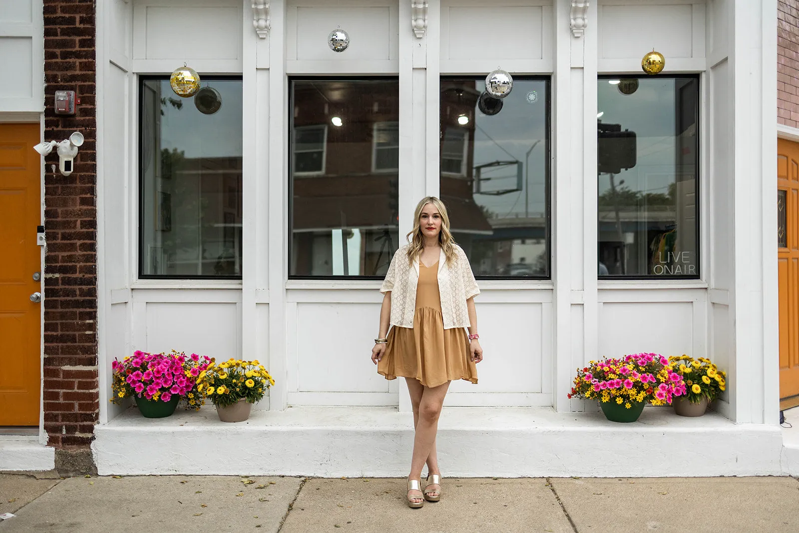 coreen dress in camel