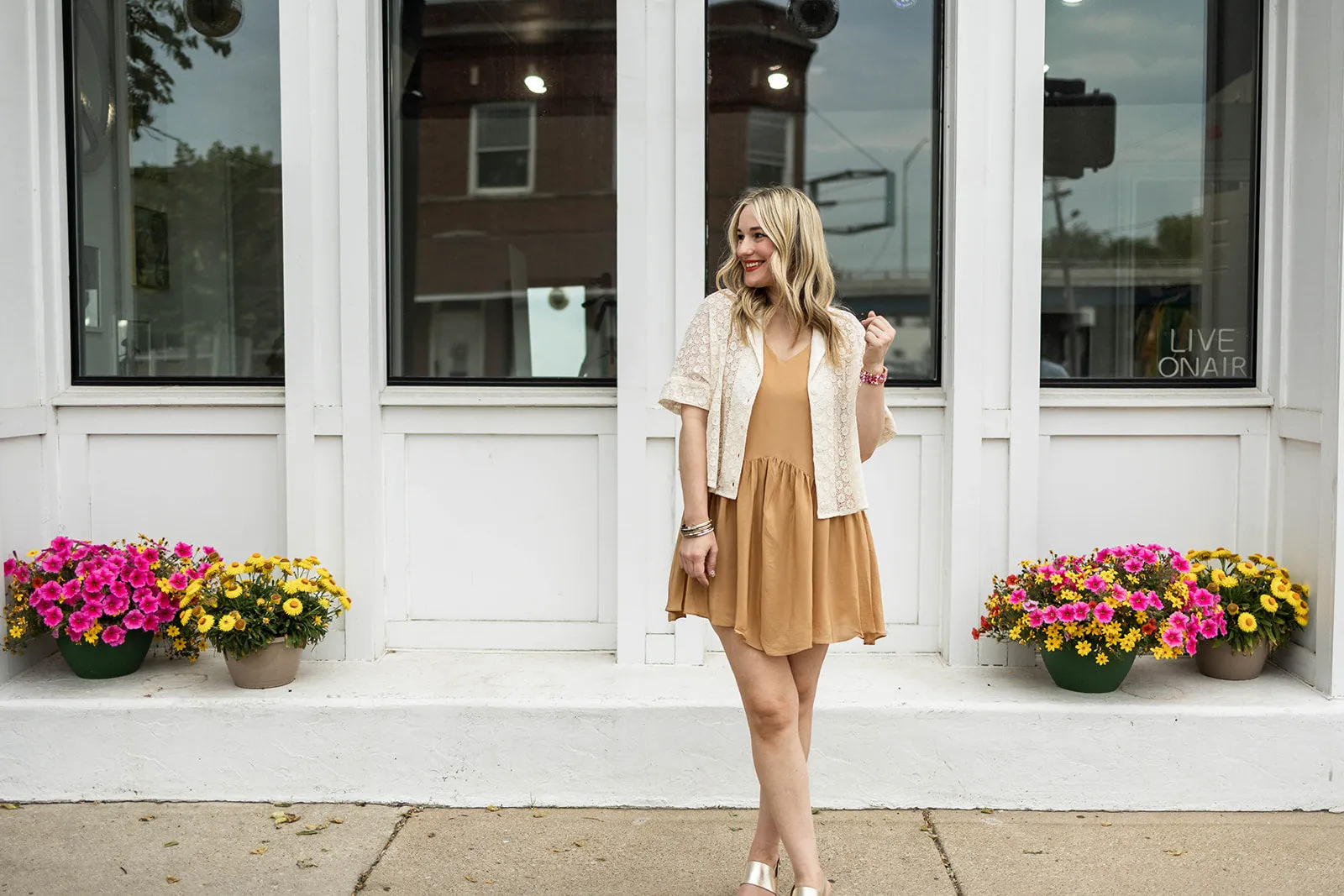 coreen dress in camel