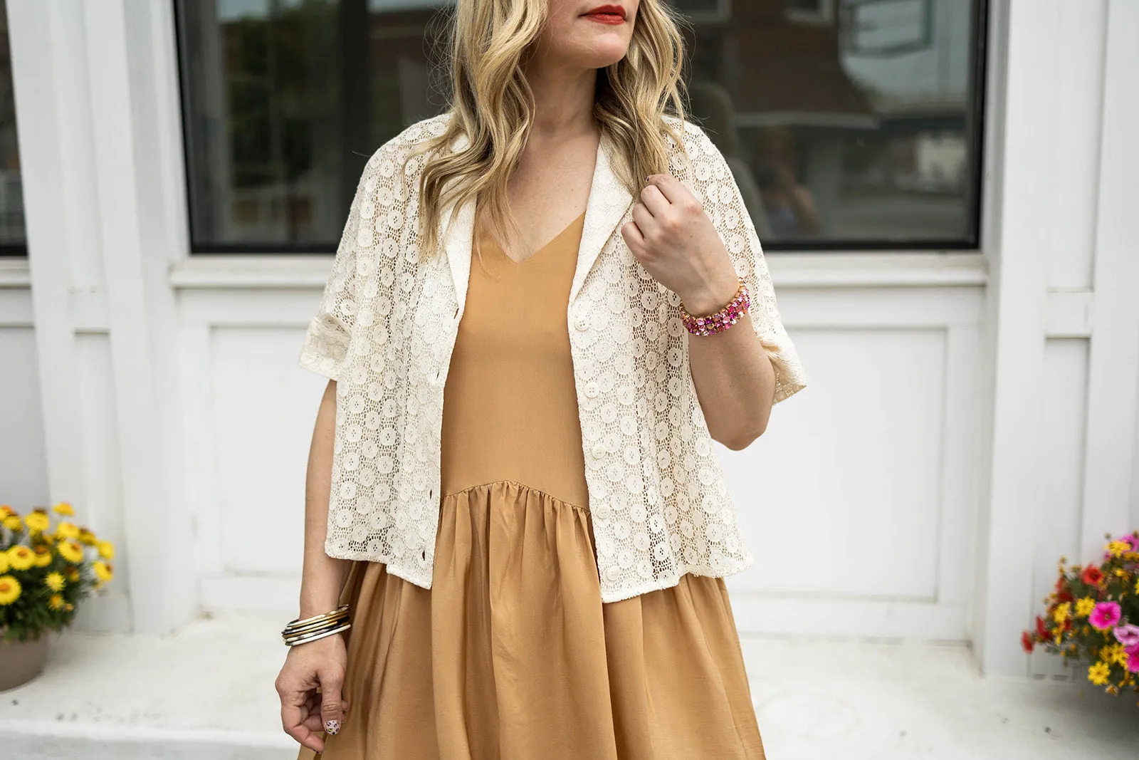 coreen dress in camel
