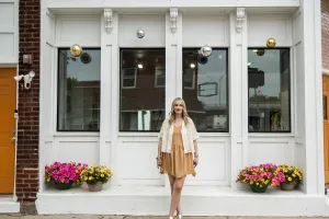 coreen dress in camel