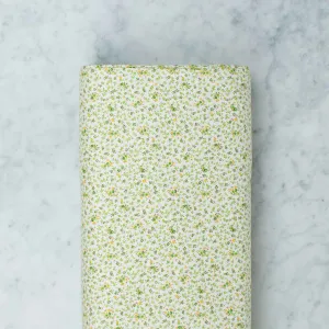 Cosmo Textiles - Romantic Memories - Tiny Green and Yellow Flowers on Cream