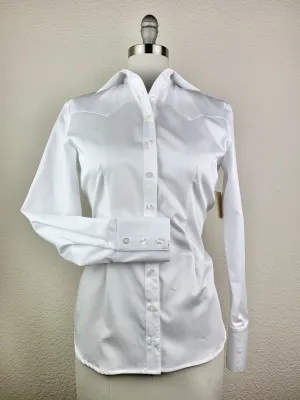 CR Western Pro White Cotton Sateen - FINAL SALE