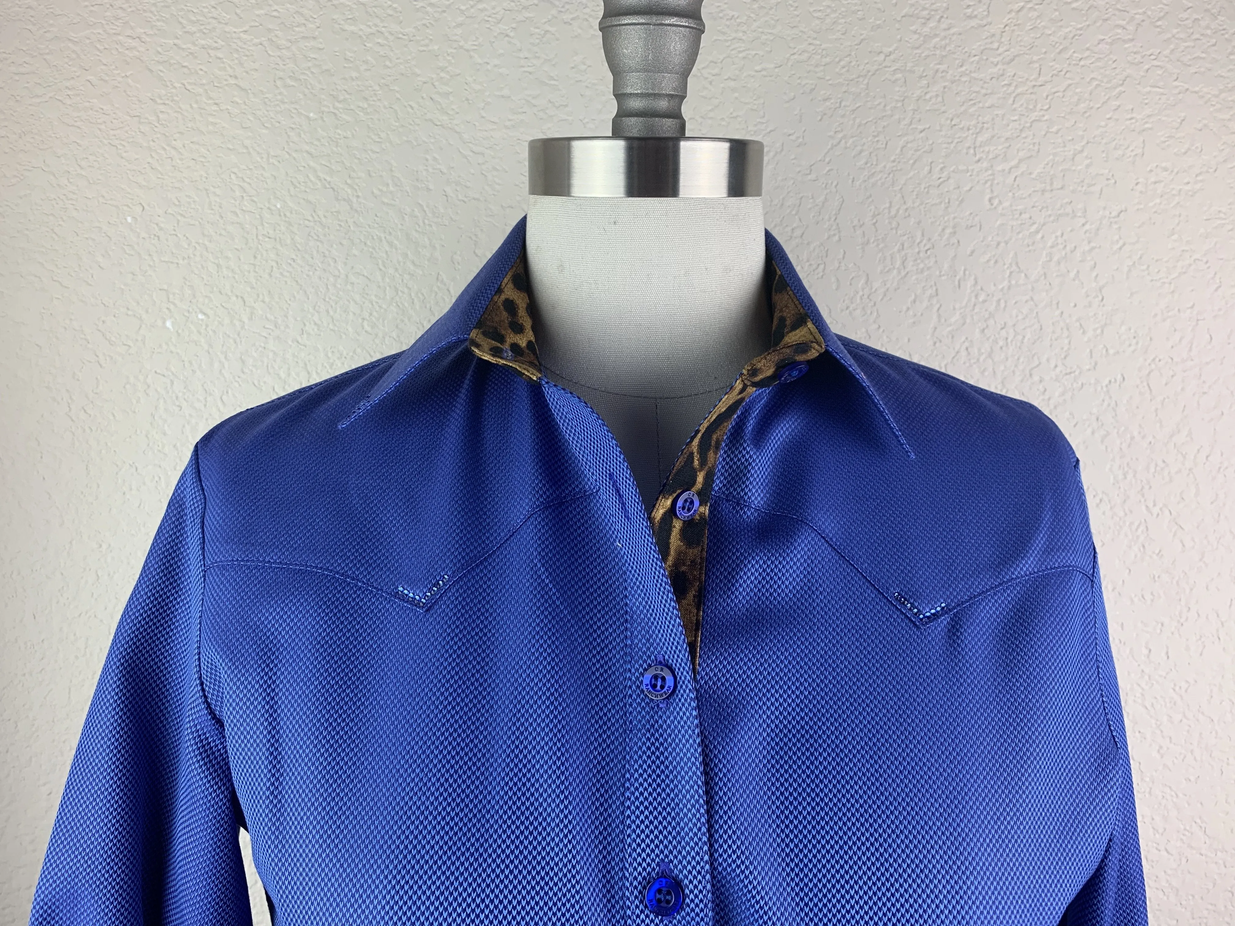 CR Western Pro Wild About Leopard Sapphire Italian Cotton